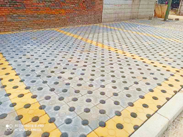 洛陽宜陽縣錦屏鎮(zhèn)馬堯村植草磚施工工程效果展示